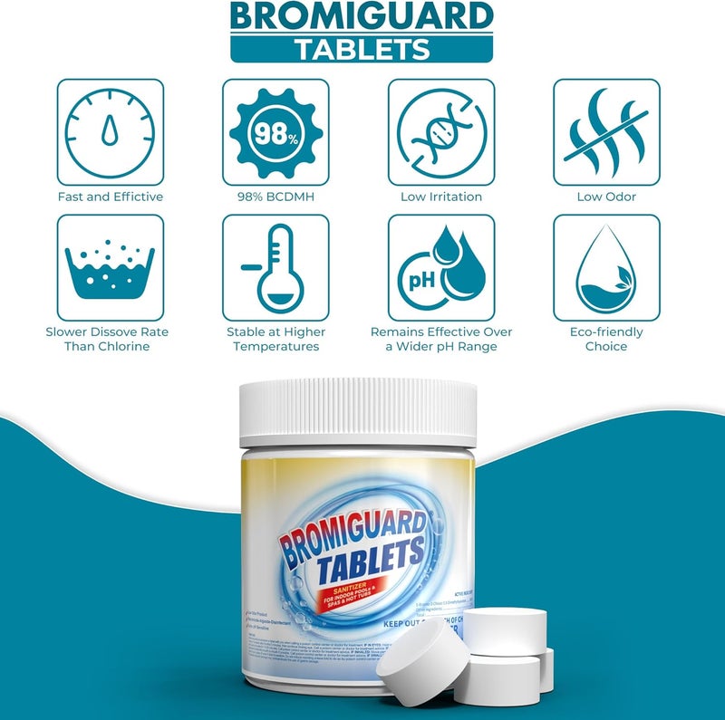 POOLACC 1 Inch 1.2 lbs Bromine Tablets for Spa Hot Tub| Brominating Chemical Sanitizer for Spas, Hot Tubs or Indoor Pools - Image 3